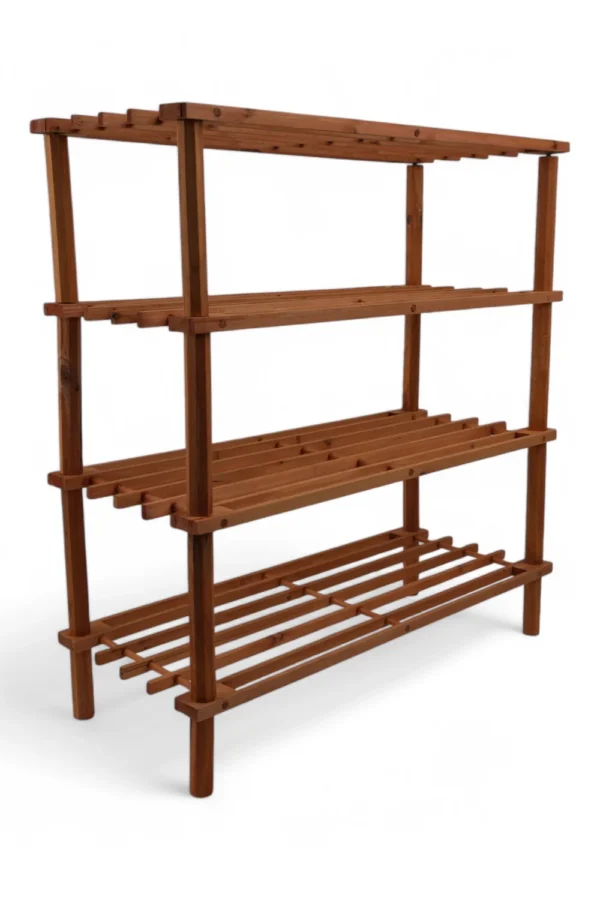 Pantofar Din Lemn Cu 3 Polițe (62,5Cm X 67Cm X 26Cm)