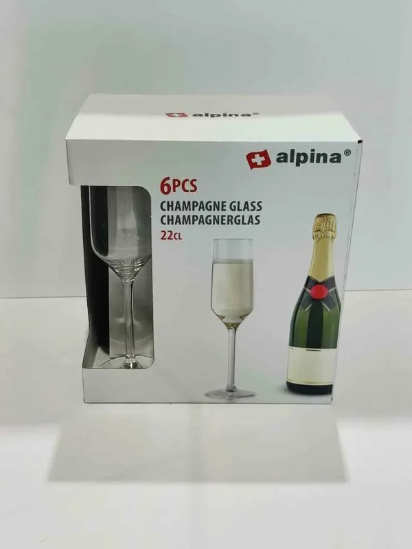 6PCS 220ML - SET 6 PAHARE CHAMPAGNE 220ML EDCO