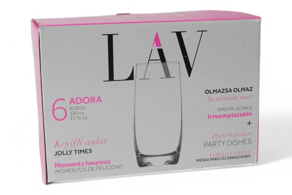 Set 6 Pahare Transparente Adora