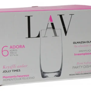 Set 6 Pahare Transparente Adora