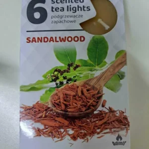 SET LUMANARI PARFUMATE SANDALWOOD 8*12CM 6BUC