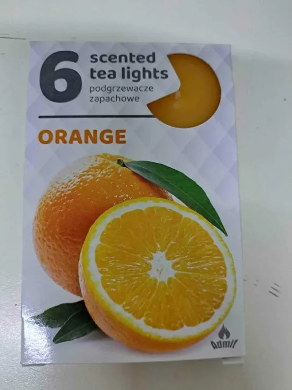 SET LUMANARI PARFUMATE ORANGE 8*12CM 6BUC