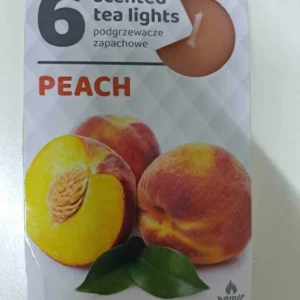 SET LUMANARI PARFUMATE PEACH 8*12CM 6BUC