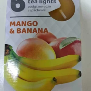 SET LUMANARI PARFUMATE MANGO BANANA 8*12CM 6BUC