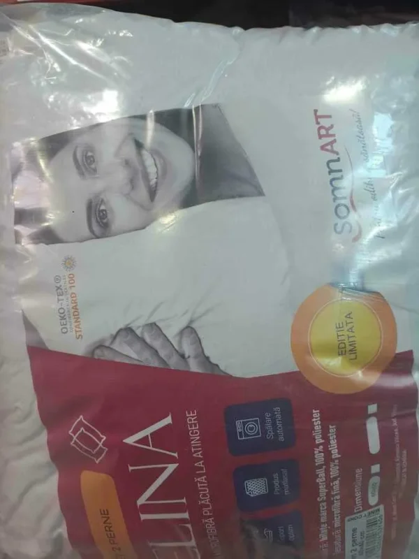 SET 2 PERNE MINET MATLASATE BELINA ALBE 40*40CM