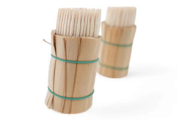 Set 2 Tuburi Cu Scobitori Din Lemn (Model Rustic)