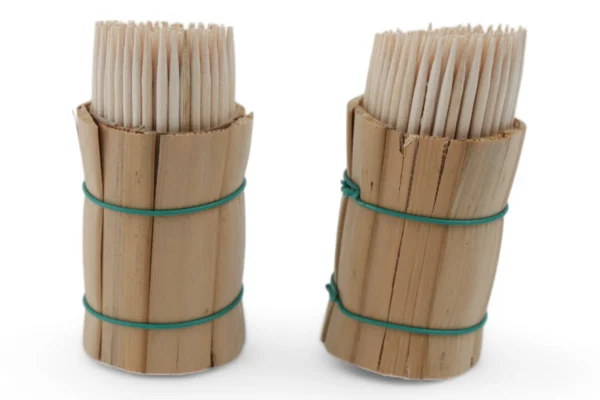 Set 2 Tuburi Cu Scobitori Din Lemn (Model Rustic) - imagine 2