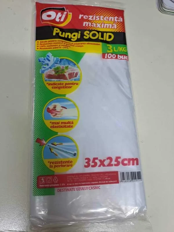 PUNGI ALIMENTARE 3L 100BUC/SET